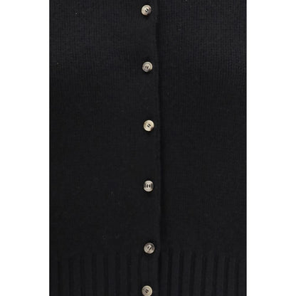 Khaite Black Cashmere Cardigan - Nora Cropped Elegance
