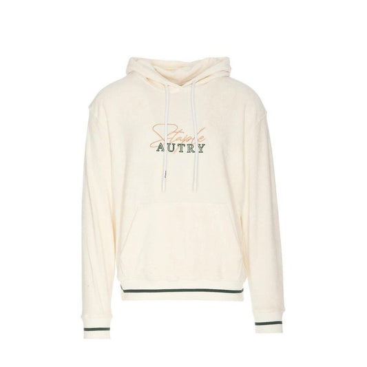 Autry White Cotton Hoodie for Men