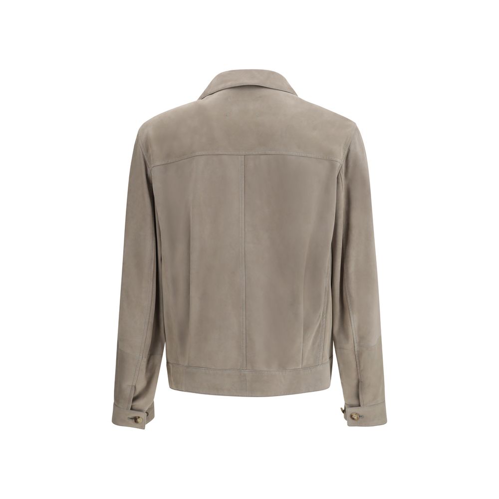 Brunello Cucinelli Beige Suede Jacket