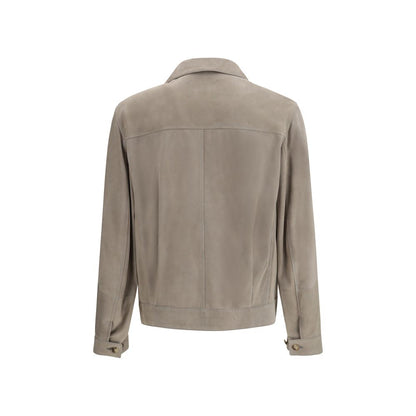 Brunello Cucinelli Beige Suede Jacket