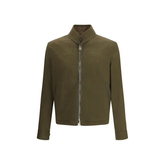 Tom Ford Green Harrington Fleece Wool Jacket