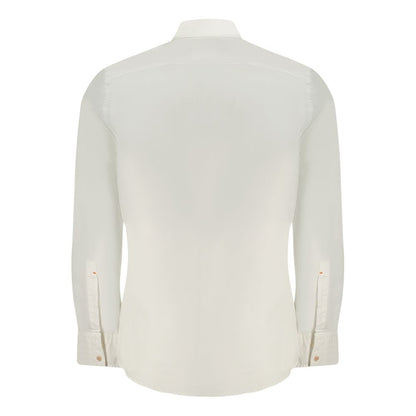 Hugo Boss White Cotton Long Sleeve Shirt