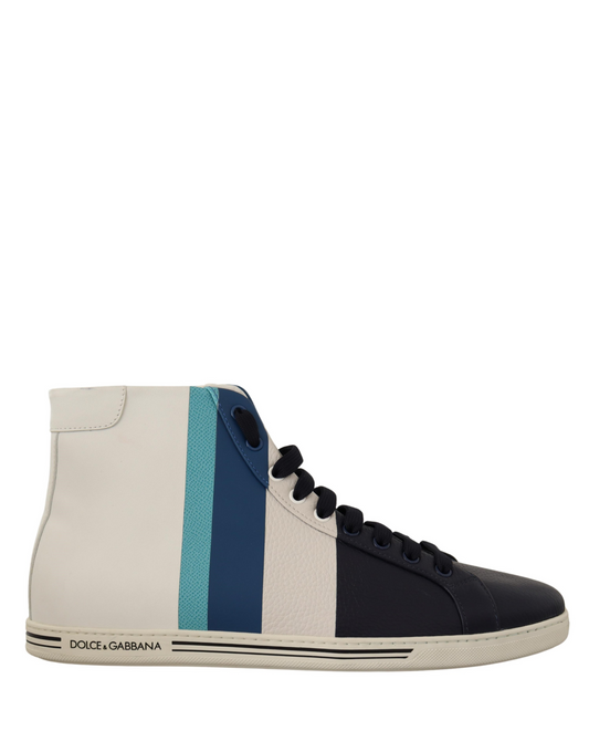 Dolce & Gabbana Saint Tropez Colourblock Mid-Top Leather Sneakers