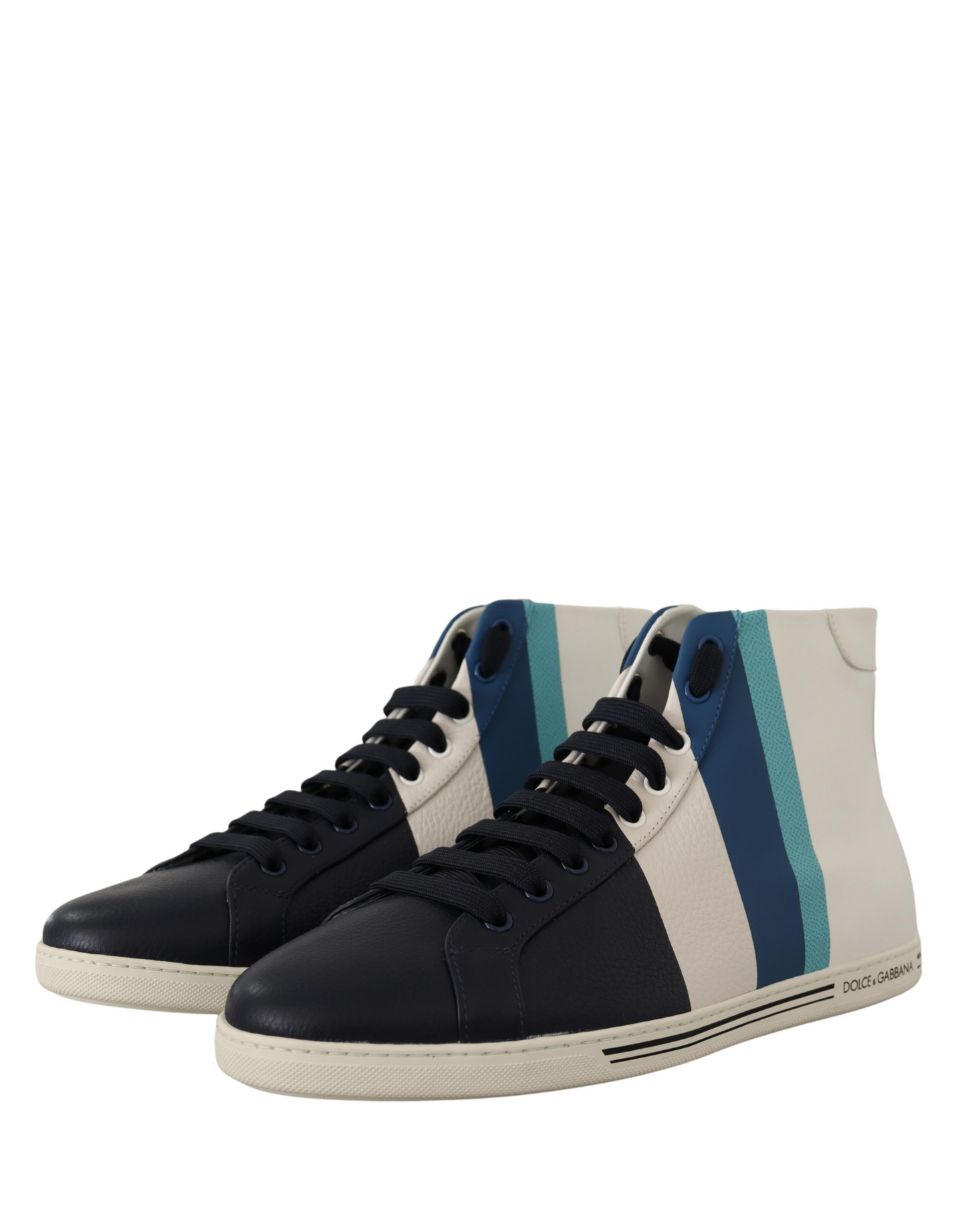 Dolce & Gabbana Saint Tropez Colourblock Mid-Top Leather Sneakers