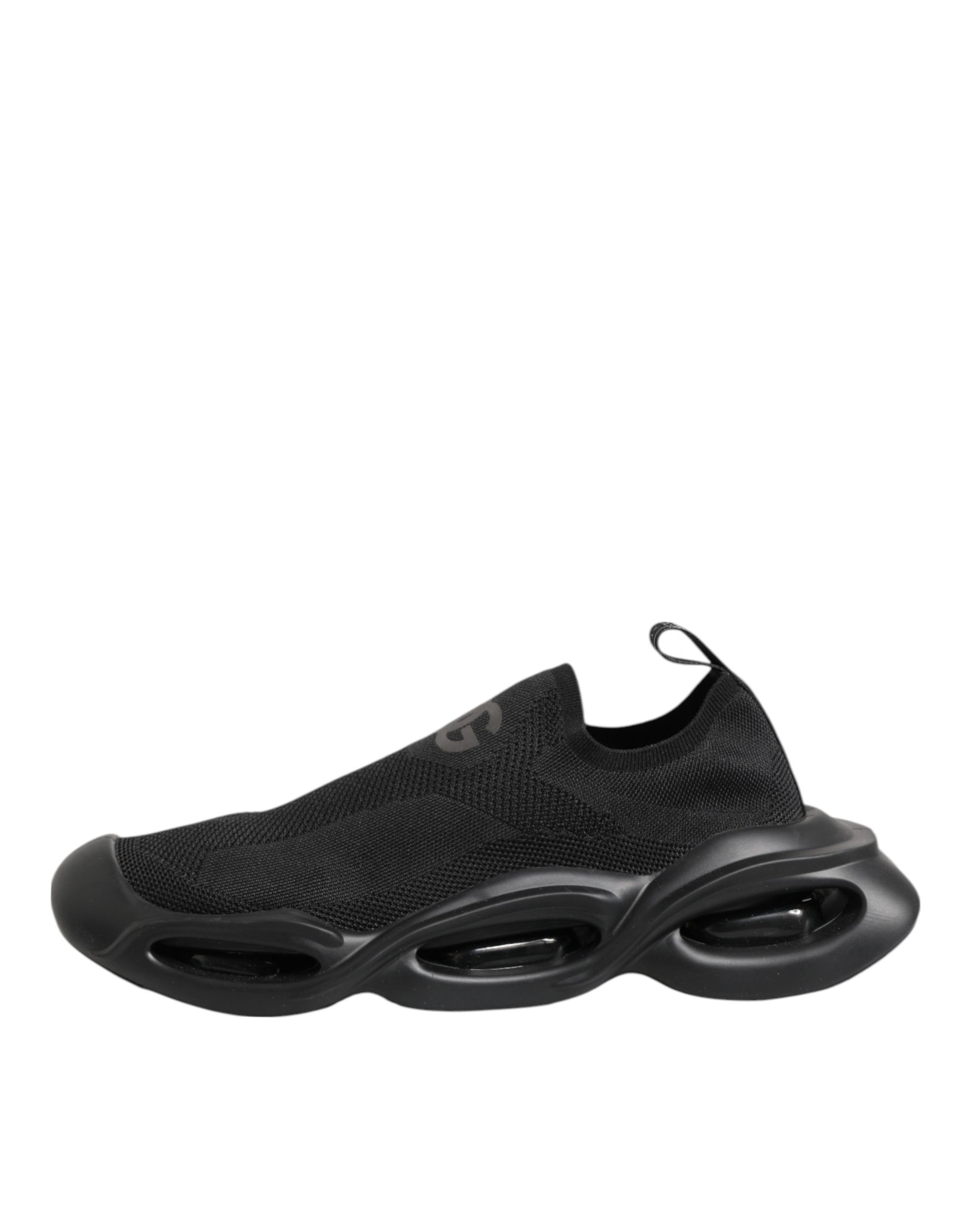 Dolce & Gabbana Black Slip On Wave Low Top Sneakers