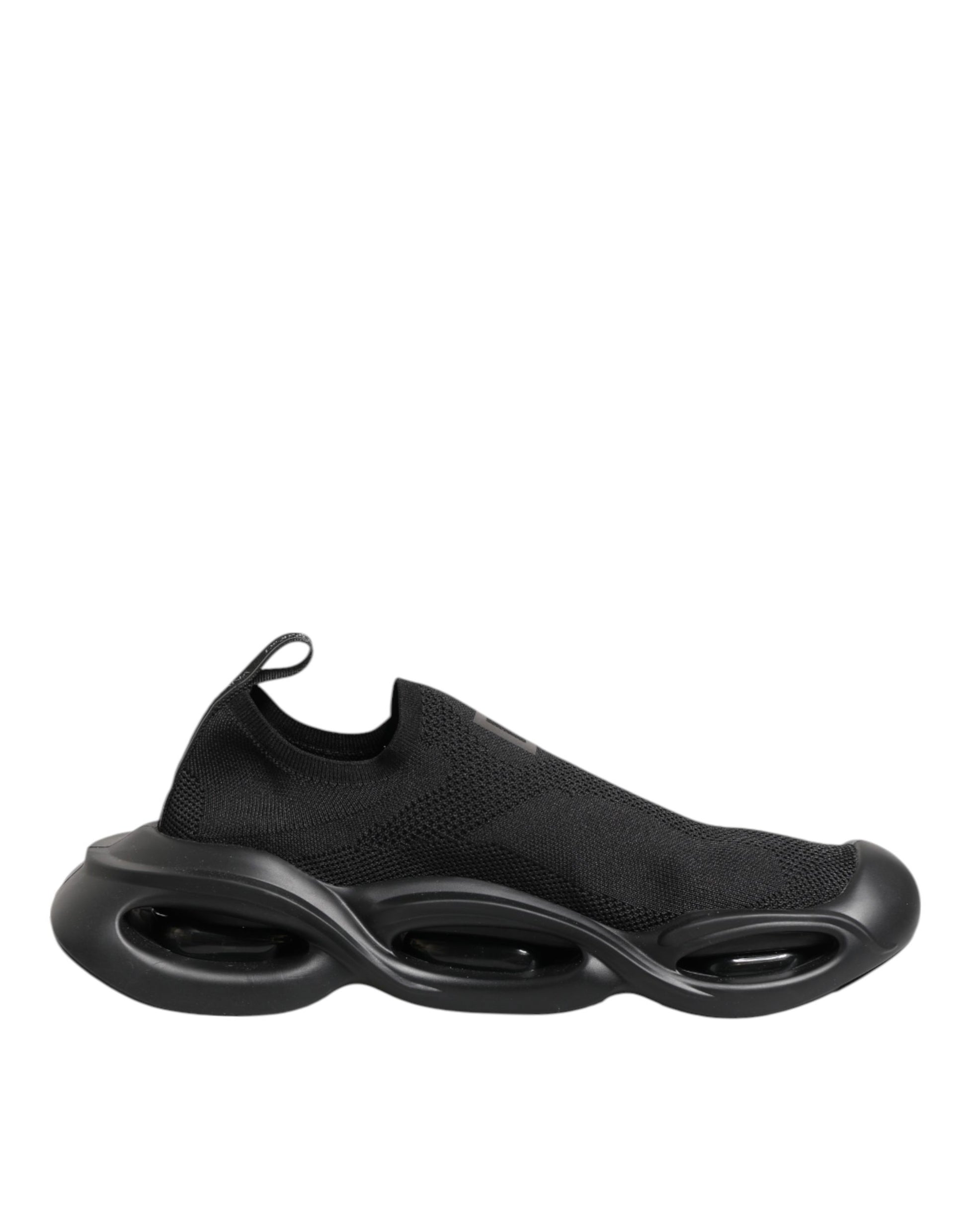 Dolce & Gabbana Black Slip On Wave Low Top Sneakers