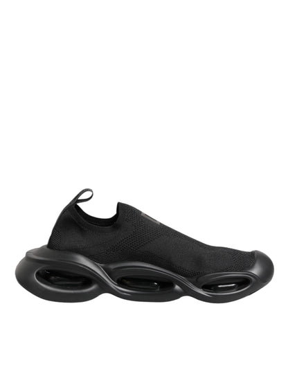 Dolce & Gabbana Black Slip On Wave Low Top Sneakers