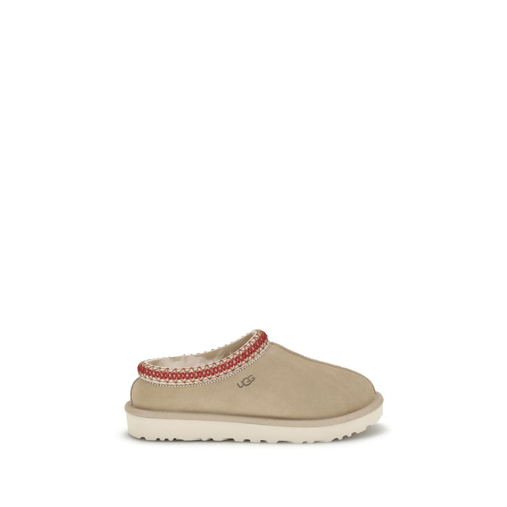 UGG Beige Calf Leather Bos Taurus Mules