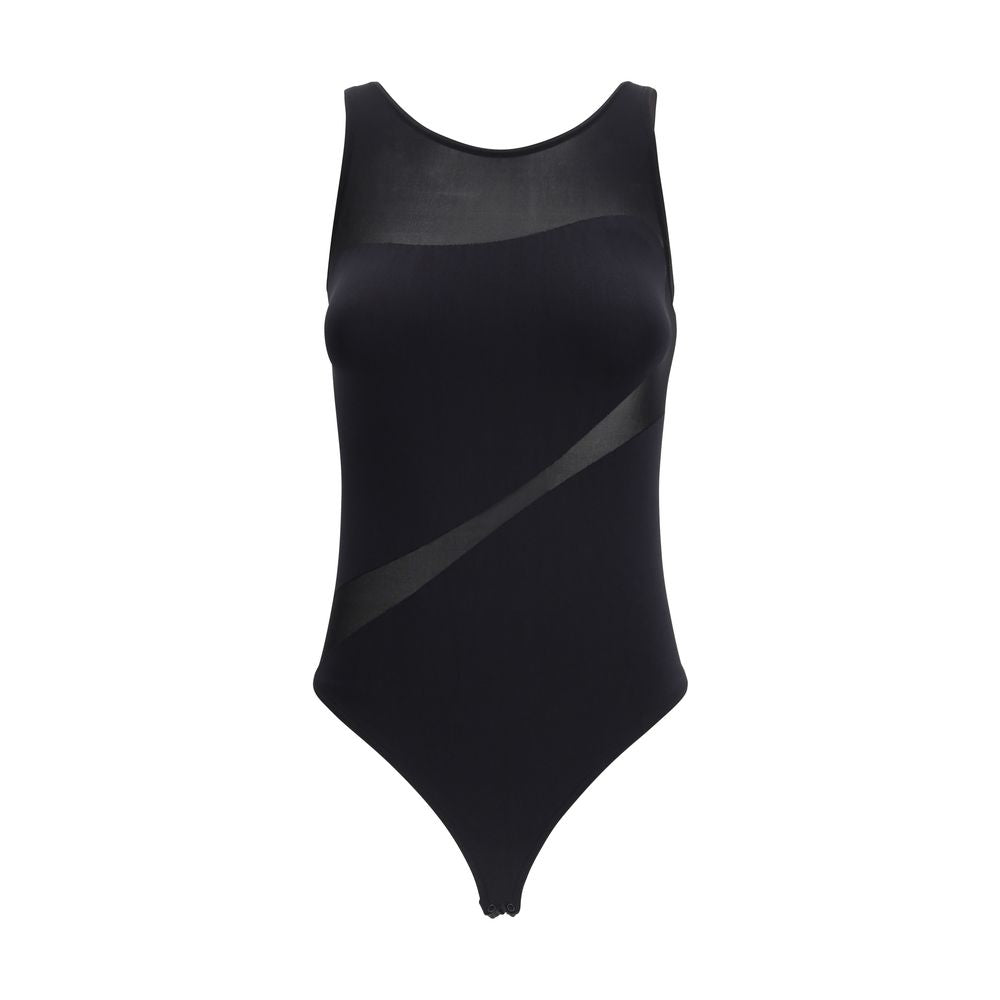 Wolford Black Polyamide Bodysuit - Shade Sleeveless String Body