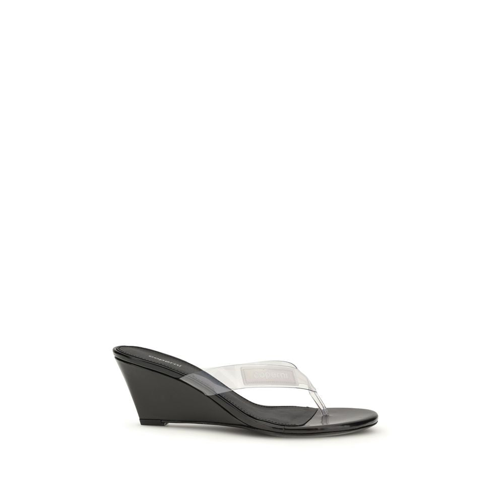 Coperni Black PVC Flip-Flop Sandals