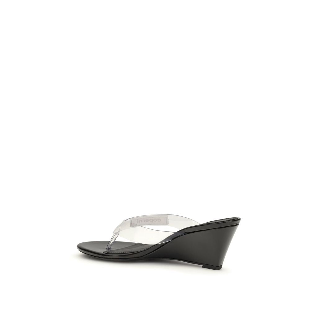 Coperni Black PVC Flip-Flop Sandals