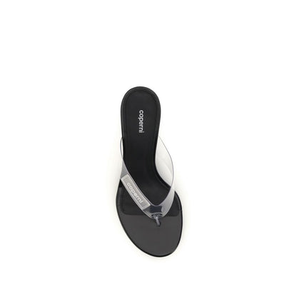 Coperni Black PVC Flip-Flop Sandals