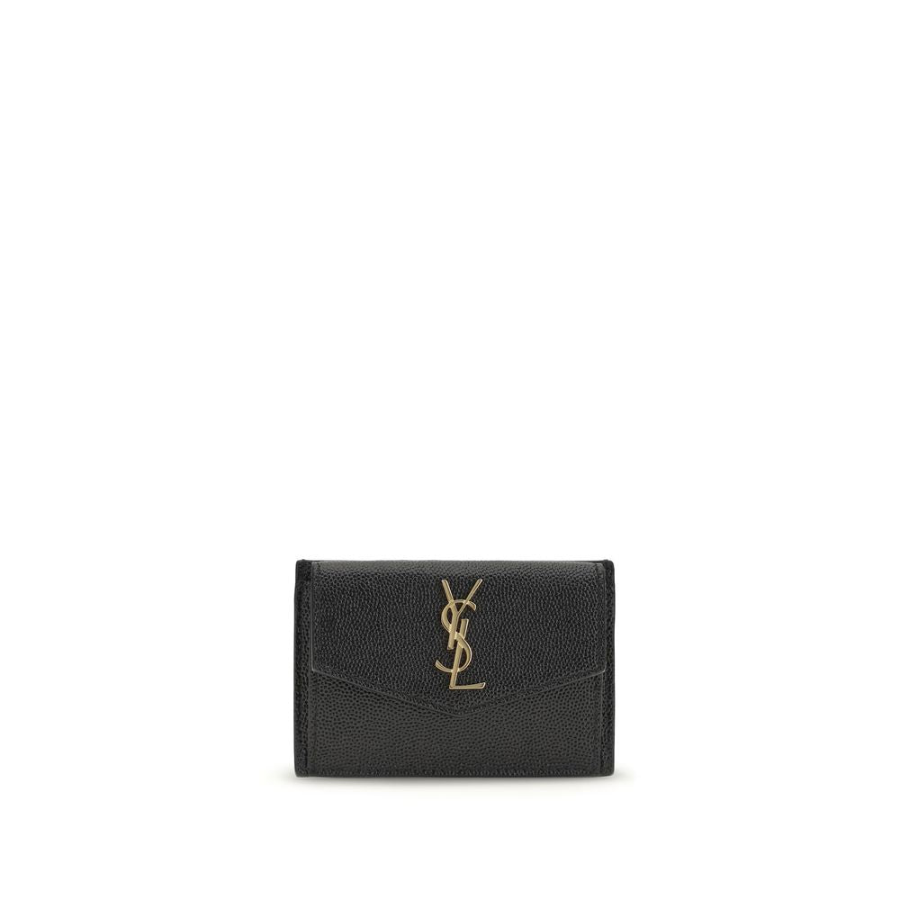 Saint Laurent Black Micro-Grain Calf Leather Wallet