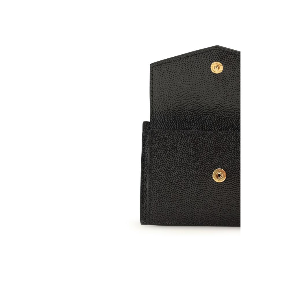 Saint Laurent Black Micro-Grain Calf Leather Wallet
