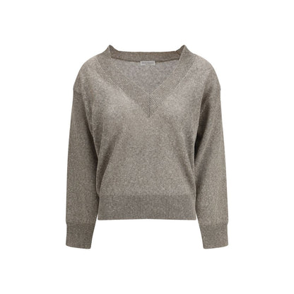 Brunello Cucinelli Brown Linen Sweater