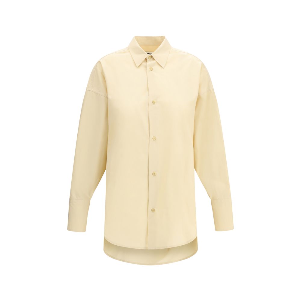 Darkpark Beige Cotton Dress Shirt - The Carla Oversized Shirt