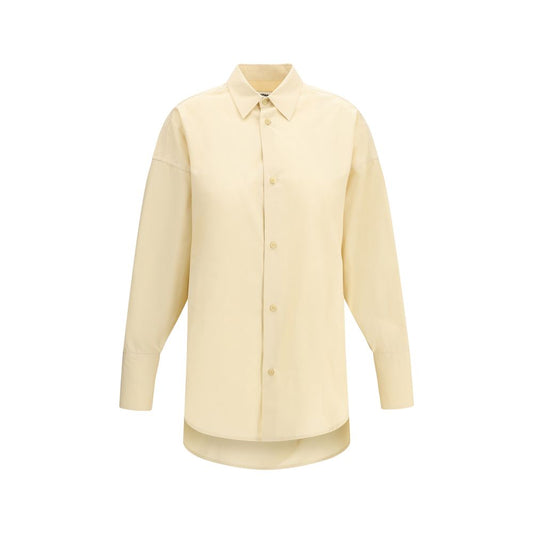 Darkpark Beige Cotton Dress Shirt - The Carla Oversized Shirt