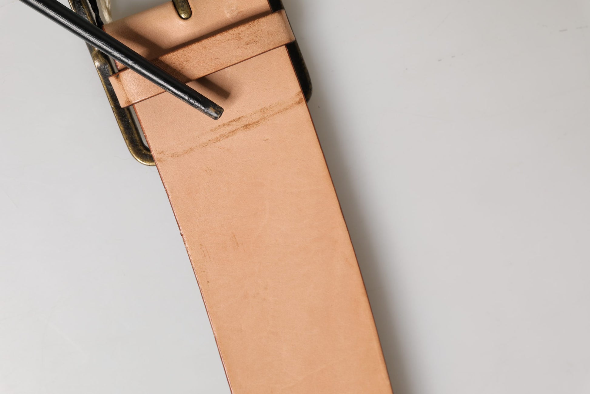 Patrizia Pepe Beige Genuine Leather Wide Waist Metal Buckle Belt