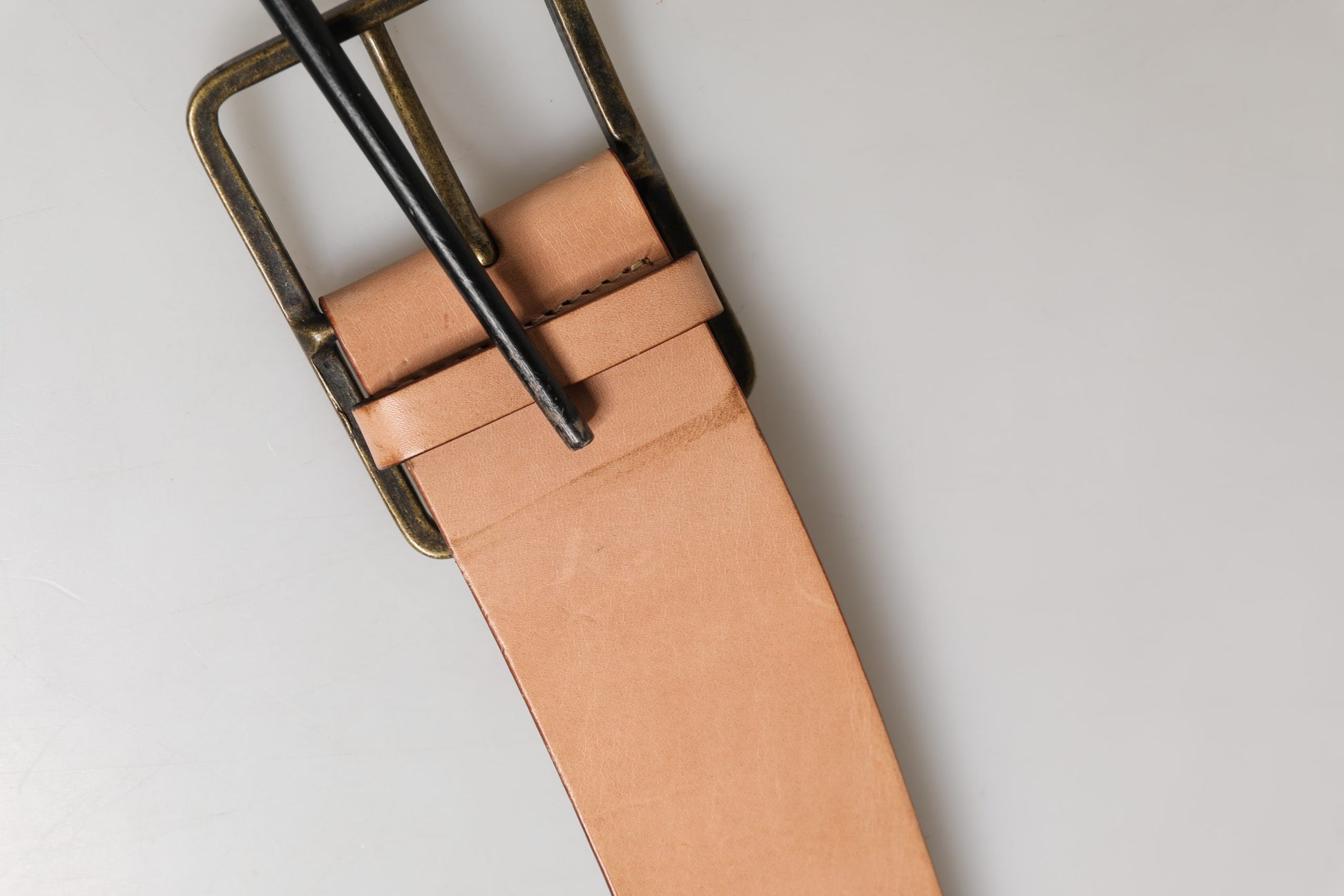 Patrizia Pepe Beige Genuine Leather Wide Waist Metal Buckle Belt