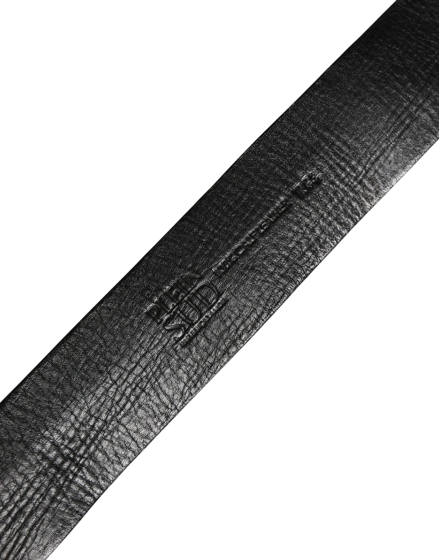 PLEIN SUD Black Leather Gold Metal Buckle Waist Women Belt