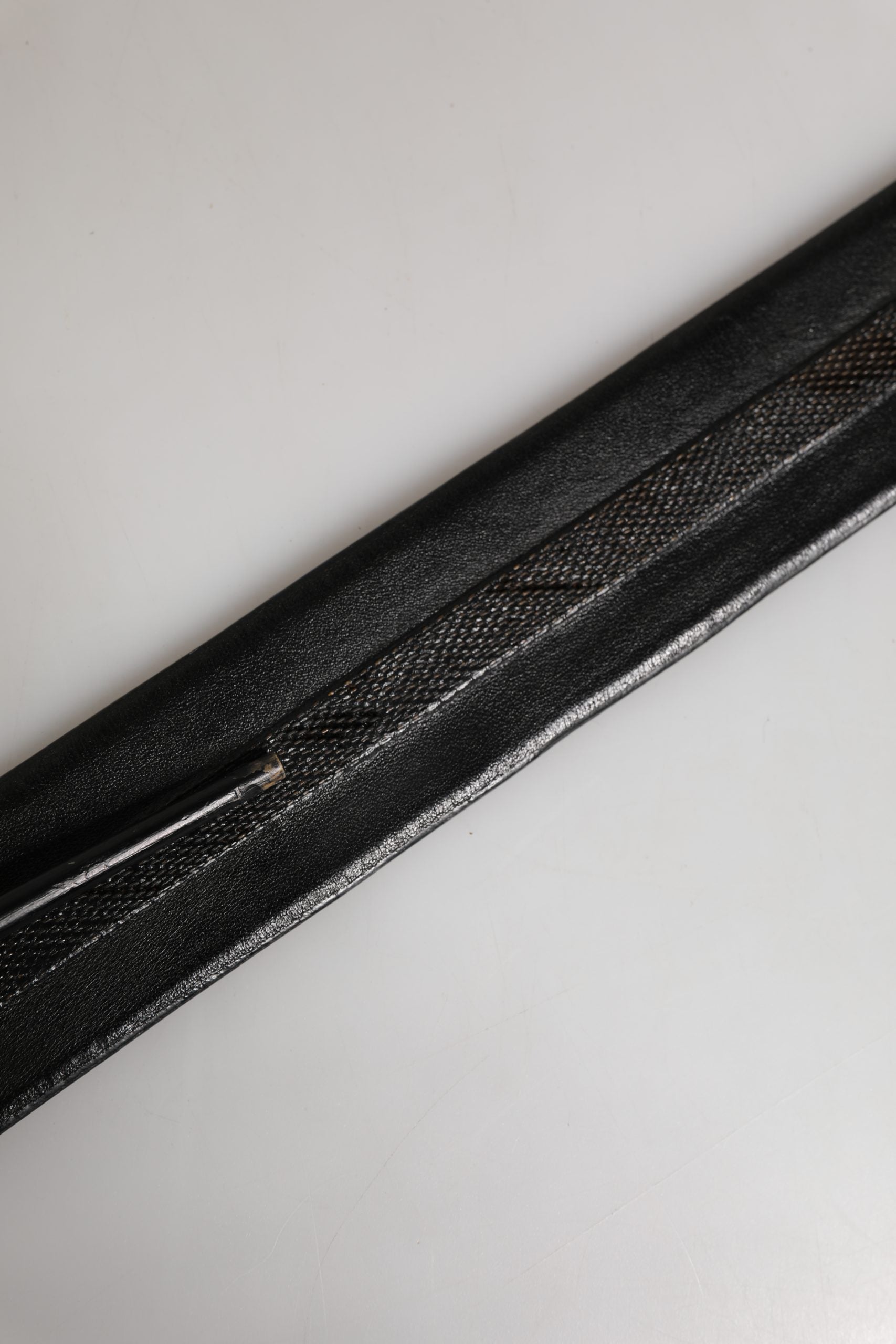 PLEIN SUD Black Leather Gold Metal Buckle Waist Women Belt