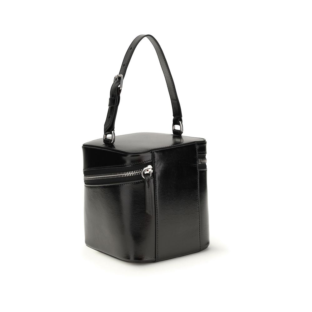 Maison Margiela Black Calf Leather Big Cube Bucket Bag