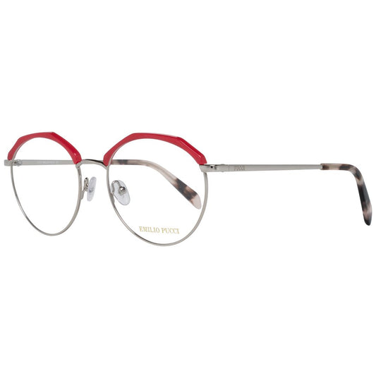 Emilio Pucci Women’s Optical Glasses – Red Round Frame, 52mm