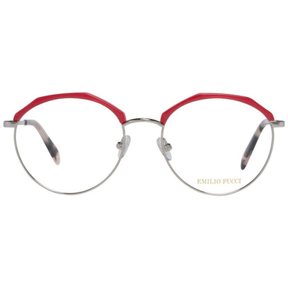 Emilio Pucci Women’s Optical Glasses – Red Round Frame, 52mm