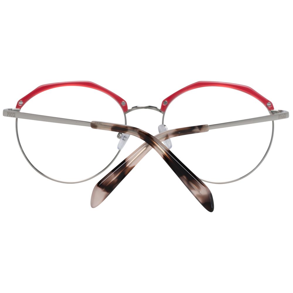 Emilio Pucci Women’s Optical Glasses – Red Round Frame, 52mm
