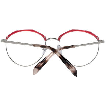 Emilio Pucci Women’s Optical Glasses – Red Round Frame, 52mm