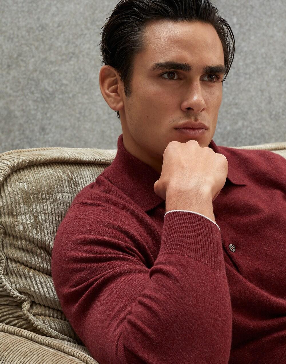 Brunello Cucinelli Red Cashmere Sweater