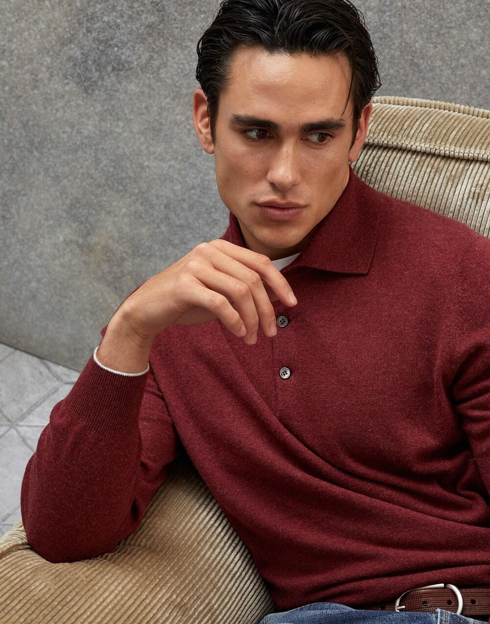 Brunello Cucinelli Red Cashmere Sweater