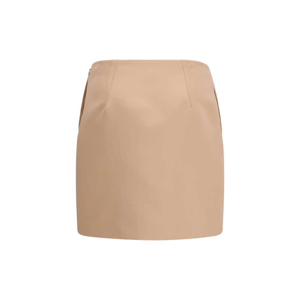 Chloé Beige Satin Mini Skirt