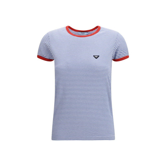 Prada Blue & White Striped Cotton T-Shirt
