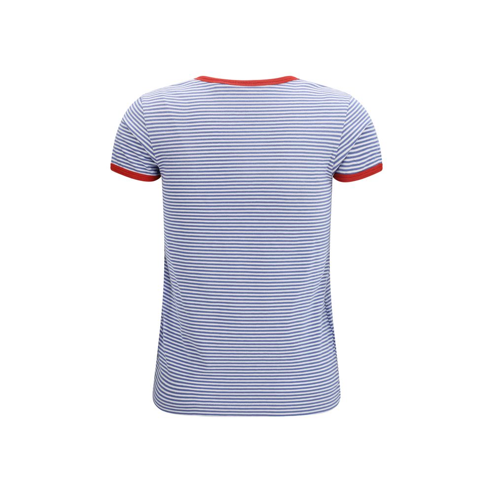 Prada Blue & White Striped Cotton T-Shirt