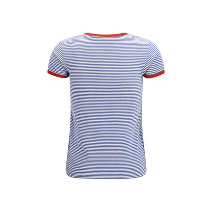 Prada Blue & White Striped Cotton T-Shirt