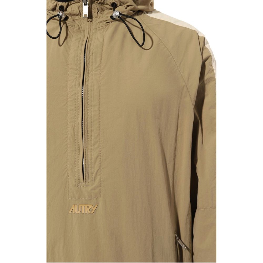 Autry Beige Nylon Shell Jacket for Men