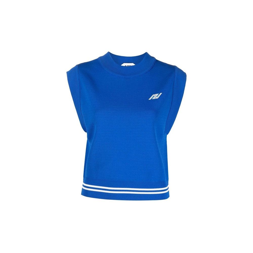 Autry Blue Nylon Waistcoat for Women