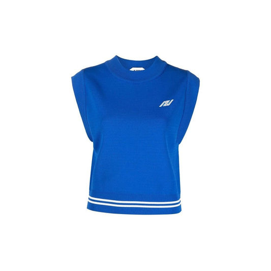 Autry Blue Nylon Waistcoat for Women