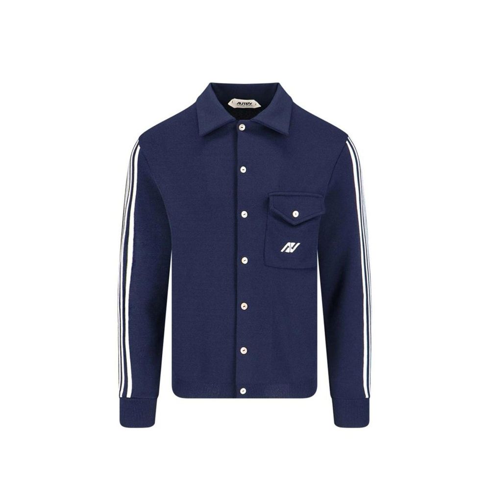 Autry Blue Nylon Cardigan for Men