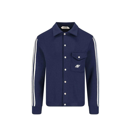 Autry Blue Nylon Cardigan for Men