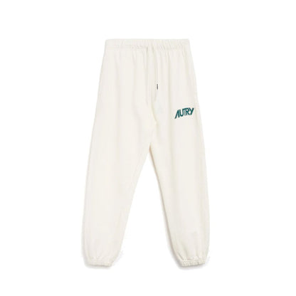 Autry White Cotton Joggers for Women
