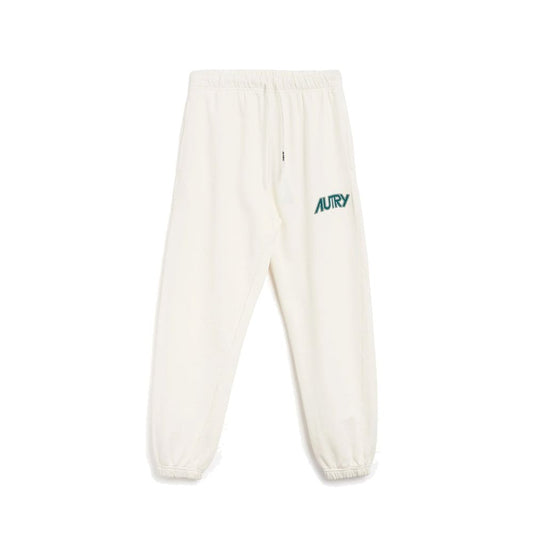 Autry White Cotton Joggers for Women