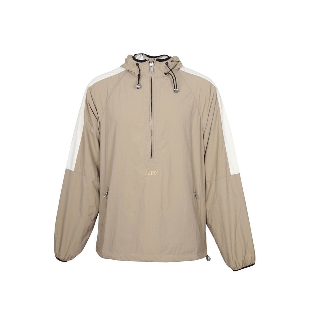 Autry Beige Nylon Shell Jacket for Men