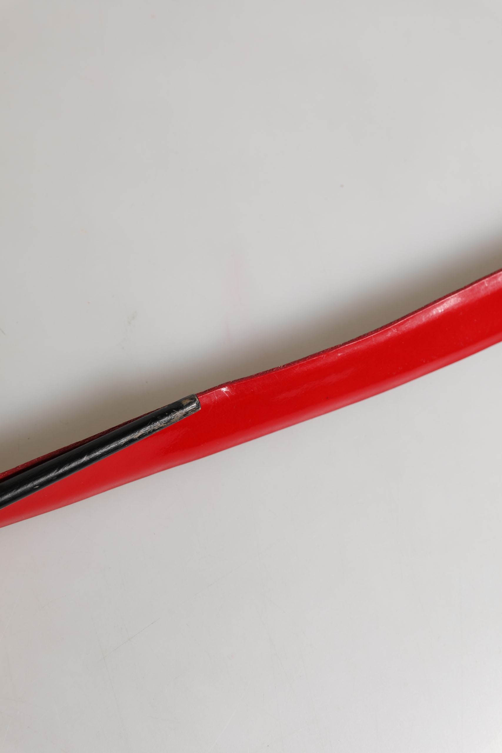 Versace Jeans Couture Red Glossy Leather Metal Buckle Belt - Minor Defect with Scratches