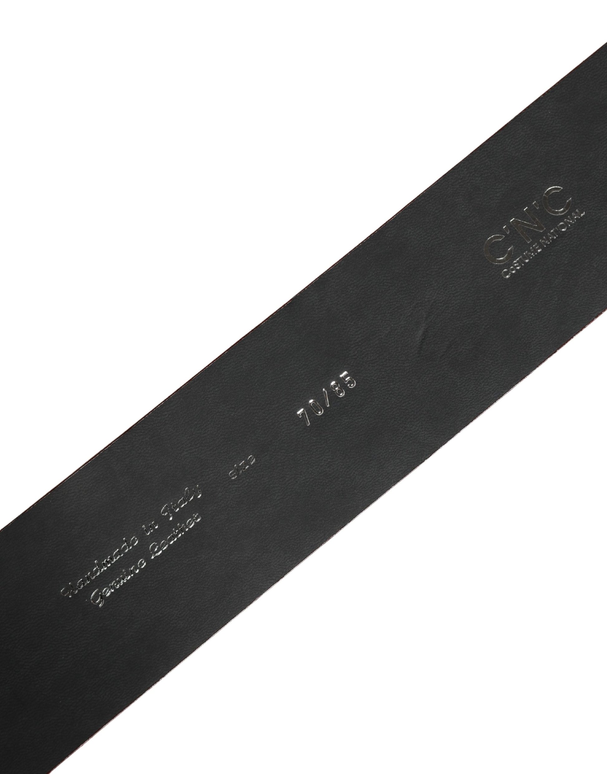 C’N’C’ Costume National Red Wide Waist Belt with Silver Metal Buckle - Minor Defect