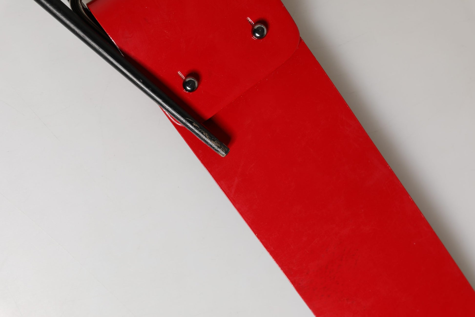 C’N’C’ Costume National Red Wide Waist Belt with Silver Metal Buckle - Minor Defect