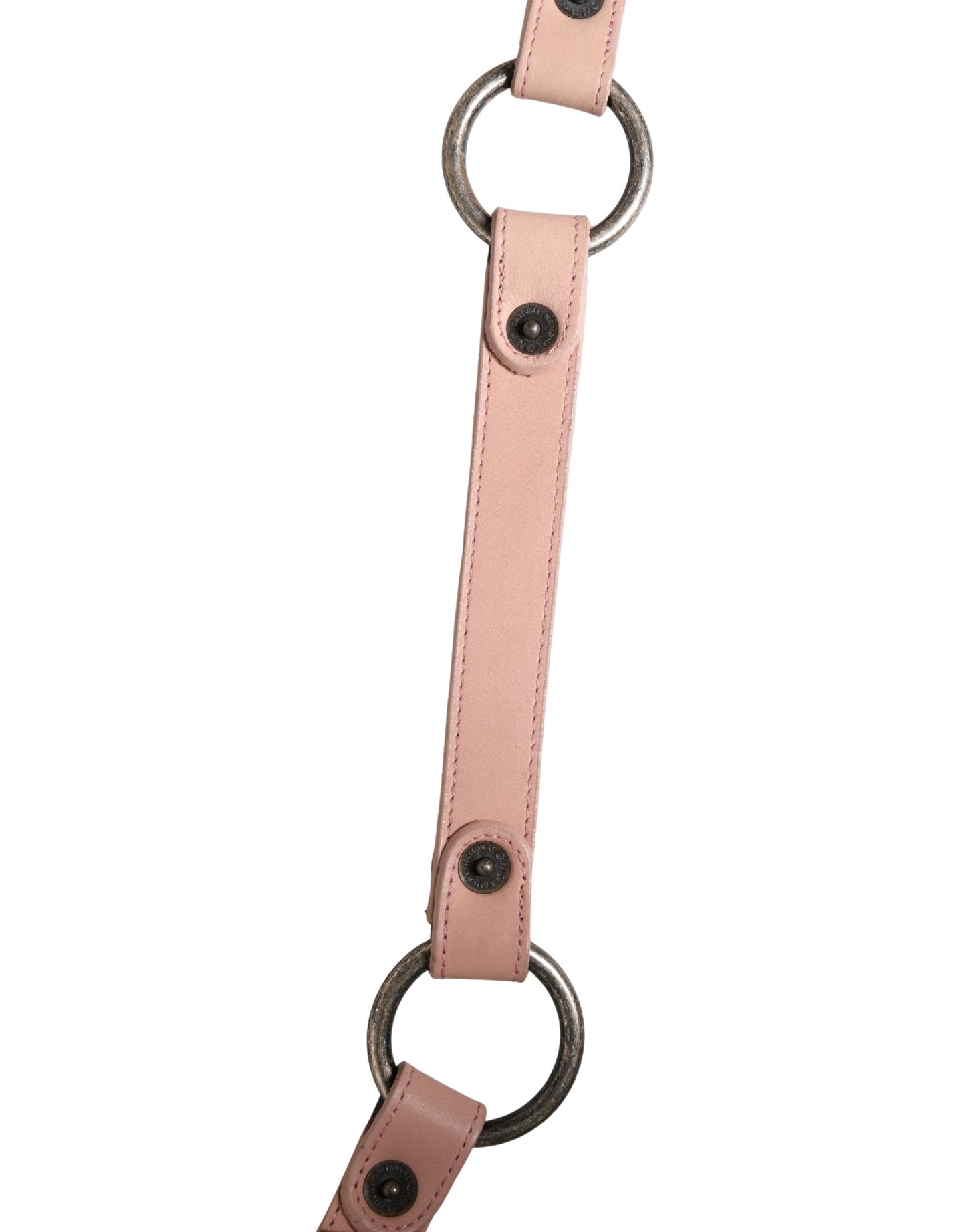 C’N’C’ Costume National Light Pink Leather Wide Waist Belt with Silver Buckle - Minor Defect