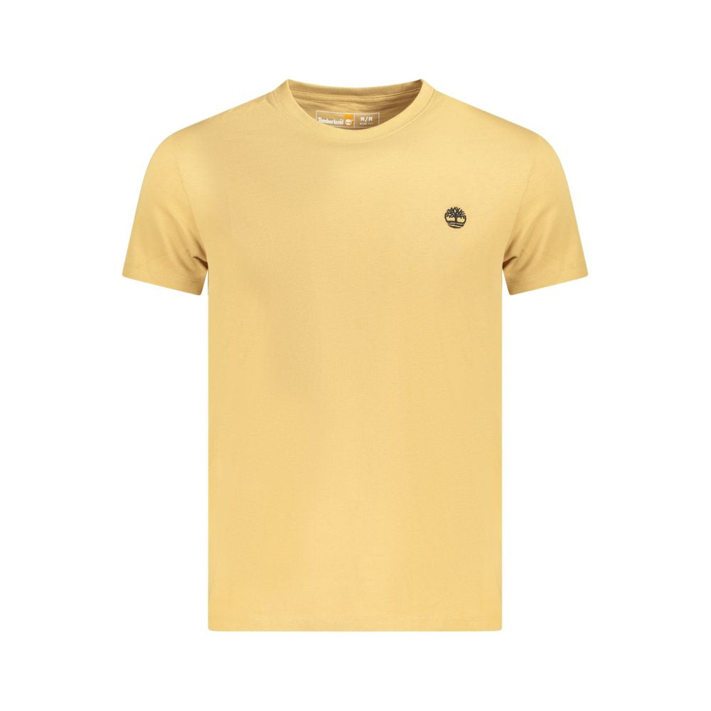 Timberland Beige Cotton Men T-Shirt - Casual Comfort with Iconic Style