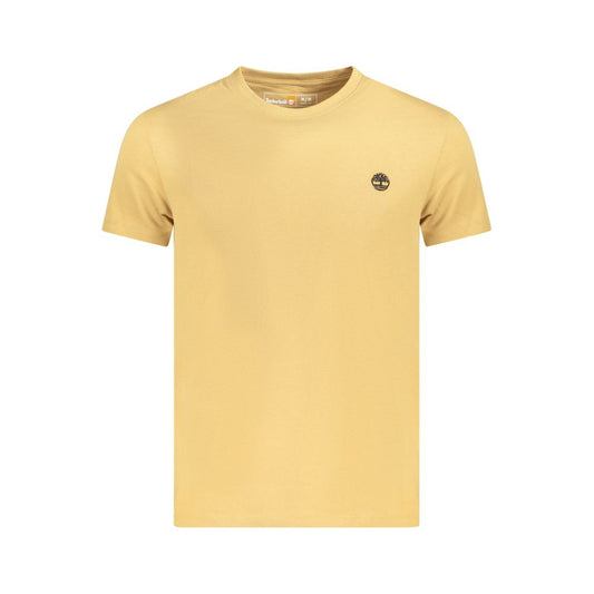 Timberland Beige Cotton Men T-Shirt - Casual Comfort with Iconic Style